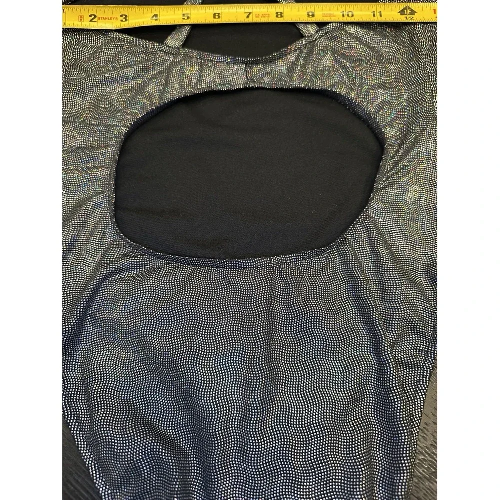 Zara Black Metallic Youth‎ Girl Swim Suit One Piece Size 11-12